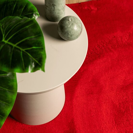Vloerkleed HUARTE laagpolig zacht wasbaar 80x250 cm rood