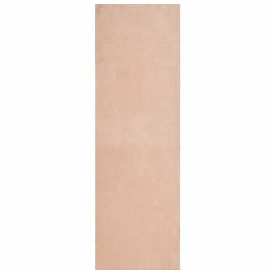 Vloerkleed HUARTE laagpolig zacht wasbaar 80x250 cm roze