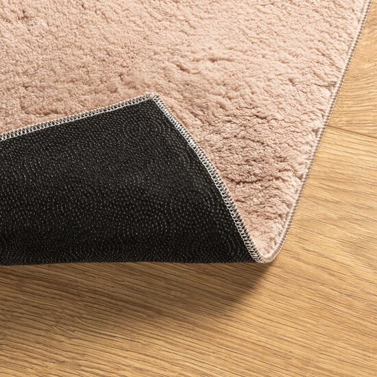 Vloerkleed HUARTE laagpolig zacht wasbaar 80x250 cm roze