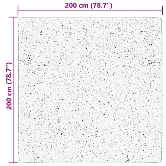 Vloerkleed HUARTE laagpolig zacht wasbaar 200x200 cm roze