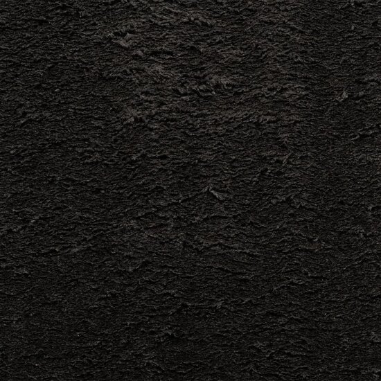 Vloerkleed HUARTE laagpolig zacht wasbaar 160x160 cm zwart