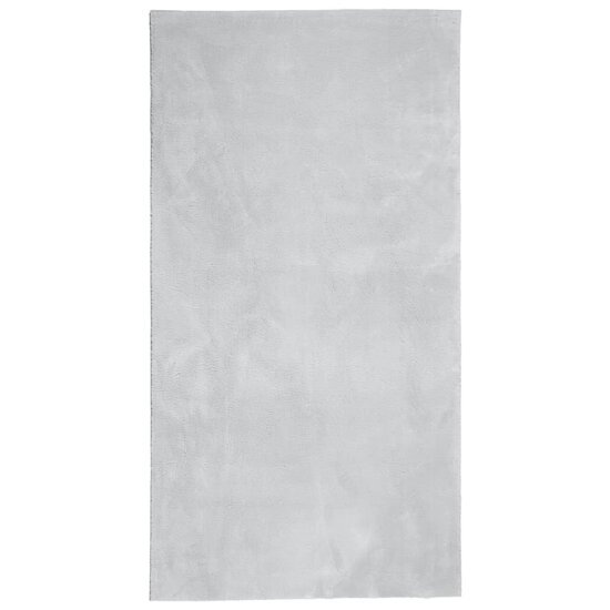 Vloerkleed HUARTE laagpolig zacht wasbaar 60x110 cm grijs