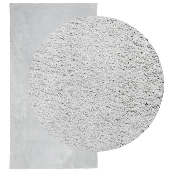 Vloerkleed HUARTE laagpolig zacht wasbaar 60x110 cm grijs