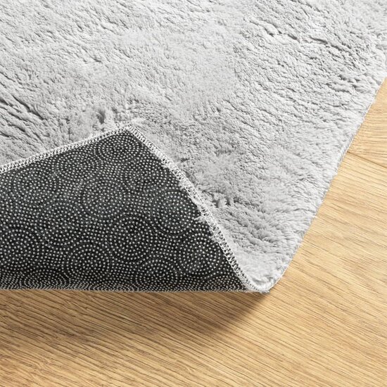 Vloerkleed HUARTE laagpolig zacht wasbaar 60x110 cm grijs