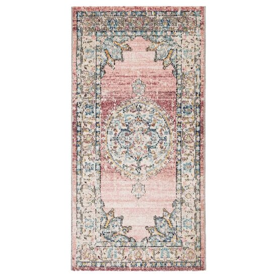 Vloerkleed Arbizu Binnen En Buiten Vintage Stijl 80 x 150 cm Roze