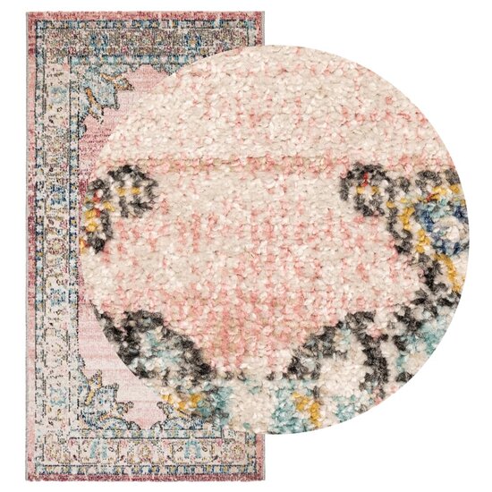 Vloerkleed Arbizu Binnen En Buiten Vintage Stijl 80 x 150 cm Roze