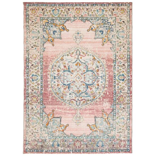 Vloerkleed Arbizu Binnen En Buiten Vintage Stijl 200 x 280 cm Roze