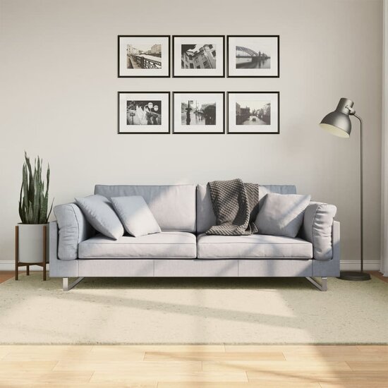 Vloerkleed Huarte Laagpolig Zacht Wasbaar Cr&egrave;me 160 x 230 cm