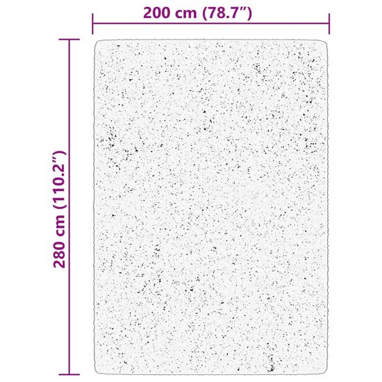 Vloerkleed Huarte Laagpolig Zacht Wasbaar Blauw 200 x 280 cm
