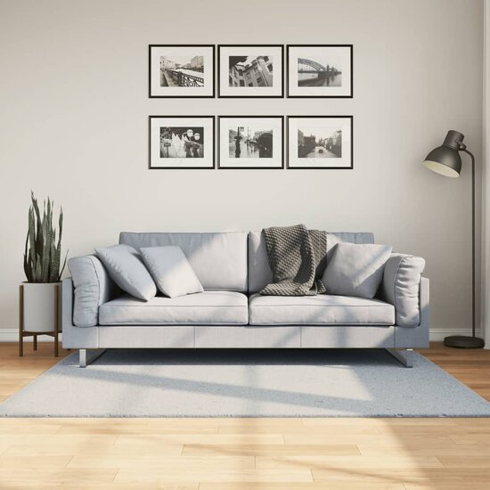 Vloerkleed Huarte Laagpolig Zacht Wasbaar Blauw 120 x 170 cm