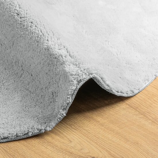 Vloerkleed Huarte Laagpolig Zacht Wasbaar Grijs &Oslash; 200 cm