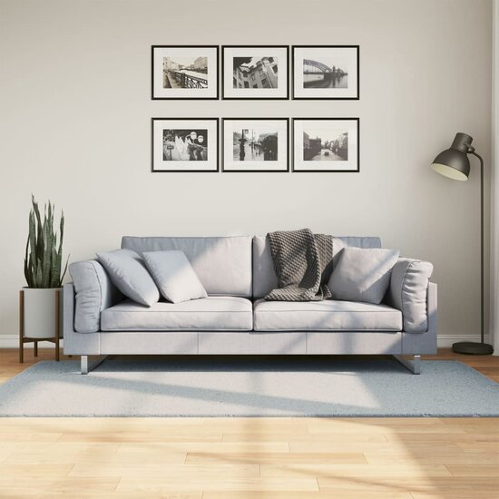 Vloerkleed Huarte Laagpolig Zacht Wasbaar Blauw 100 x 200 cm
