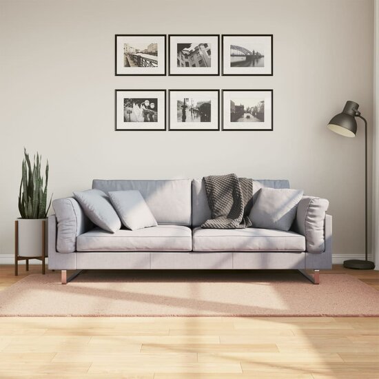 Vloerkleed Huarte Laagpolig Zacht Wasbaar Roze 100 x 200 cm