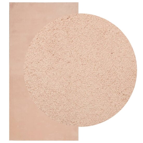 Vloerkleed Huarte Laagpolig Zacht Wasbaar Roze 100 x 200 cm