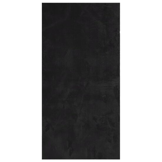Vloerkleed Huarte Laagpolig Zacht Wasbaar Zwart 100 x 200 cm