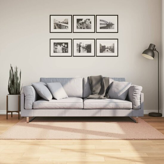 Vloerkleed Huarte Laagpolig Zacht Wasbaar Roze 120 x 170 cm