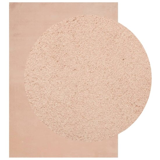 Vloerkleed Huarte Laagpolig Zacht Wasbaar Roze 120 x 170 cm