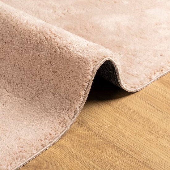 Vloerkleed Huarte Laagpolig Zacht Wasbaar Roze 120 x 170 cm