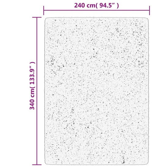 Vloerkleed Pamplona Shaggy Hoogpolig Modern Groen 240 x 340 cm