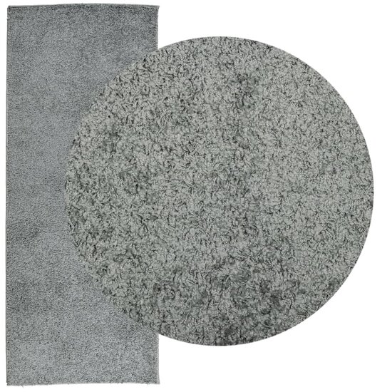 Vloerkleed Pamplona Shaggy Hoogpolig Modern Groen 80 x 200 cm