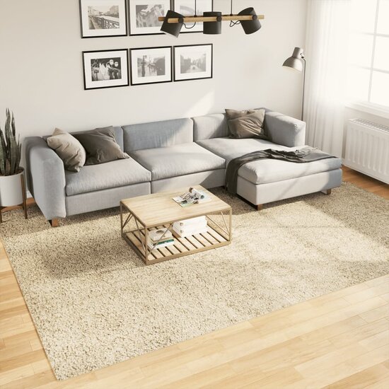 Vloerkleed Pamplona Shaggy Hoogpolig Modern Goud 240 x 340 cm