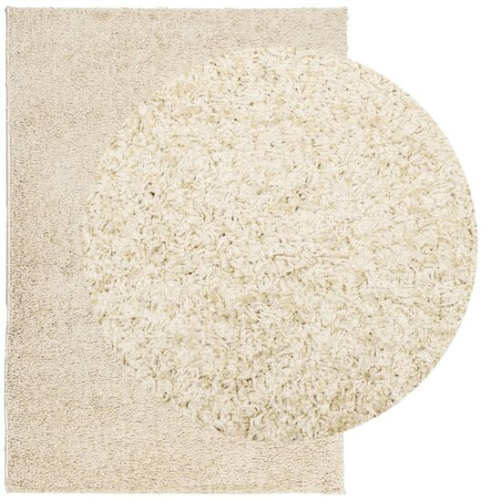 Vloerkleed Pamplona Shaggy Hoogpolig Modern Goud 240 x 340 cm