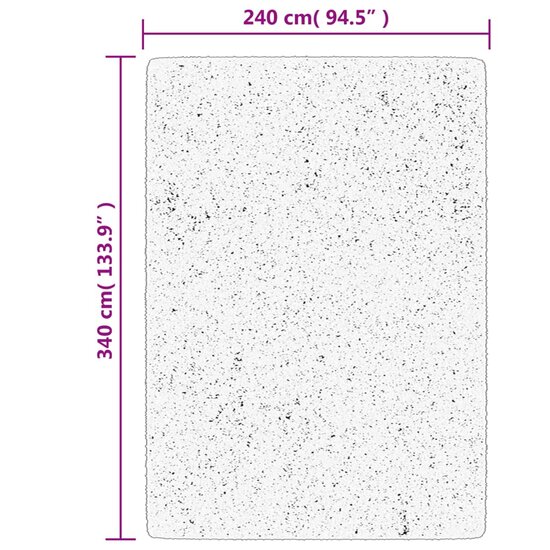 Vloerkleed Pamplona Shaggy Hoogpolig Modern Goud 240 x 340 cm