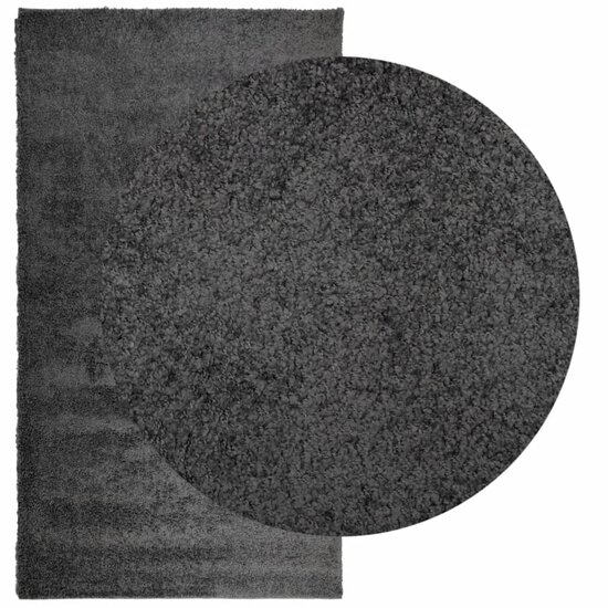 Vloerkleed Pamplona Shaggy Hoogpolig Modern Antraciet 60 x 110 cm