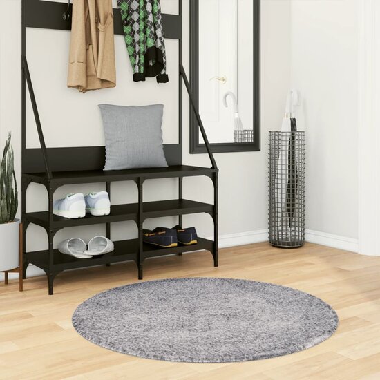 Vloerkleed Pamplona Shaggy Hoogpolig Modern Blauw &Oslash; 100 cm