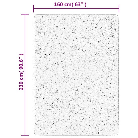 Vloerkleed Pamplona Shaggy Hoogpolig Antraciet 160 x 230 cm