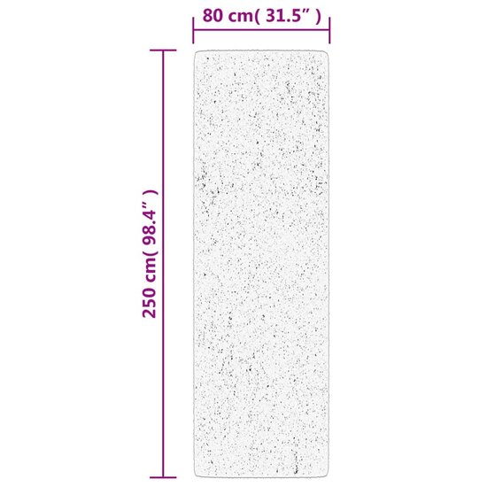 Vloerkleed Pamplona Shaggy Hoogpolig Modern Blauw 80 x 250 cm