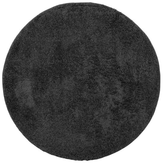 Vloerkleed Pamplona Shaggy Hoogpolig Modern Antraciet &Oslash; 120 cm