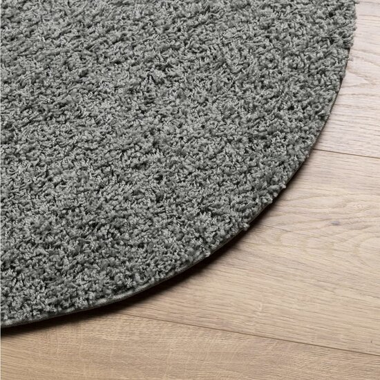 Vloerkleed Pamplona Shaggy Hoogpolig Modern Groen &Oslash; 160 cm