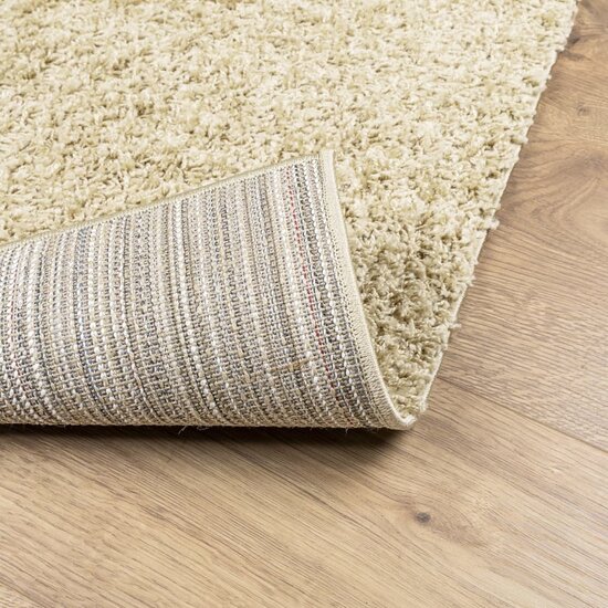 Vloerkleed Pamplona Shaggy Hoogpolig Modern Goud 160 x 160 cm