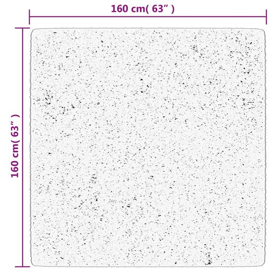 Vloerkleed Pamplona Shaggy Hoogpolig Modern Goud 160 x 160 cm