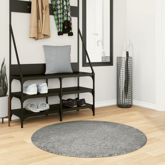 Vloerkleed Pamplona Shaggy Hoogpolig Modern Groen &Oslash; 100 cm
