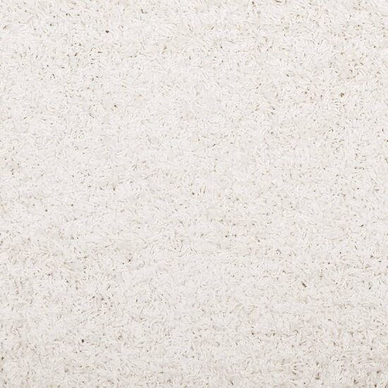 Vloerkleed Pamplona Shaggy Hoogpolig Modern Cr&egrave;me 160 x 160 cm