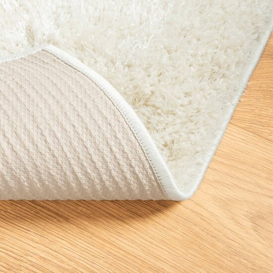 Vloerkleed Istan Hoogpolig Glanzend Kleurig 80 x 150 cm Cr&egrave;me