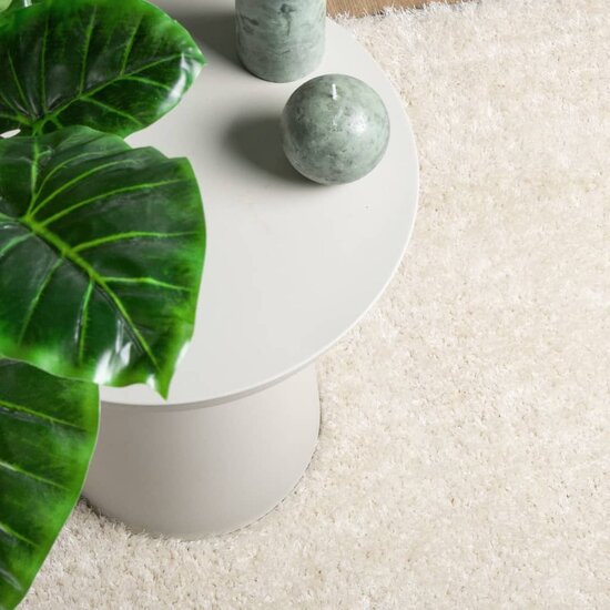 Vloerkleed Istan Hoogpolig Glanzend Kleurig 80 x 150 cm Cr&egrave;me