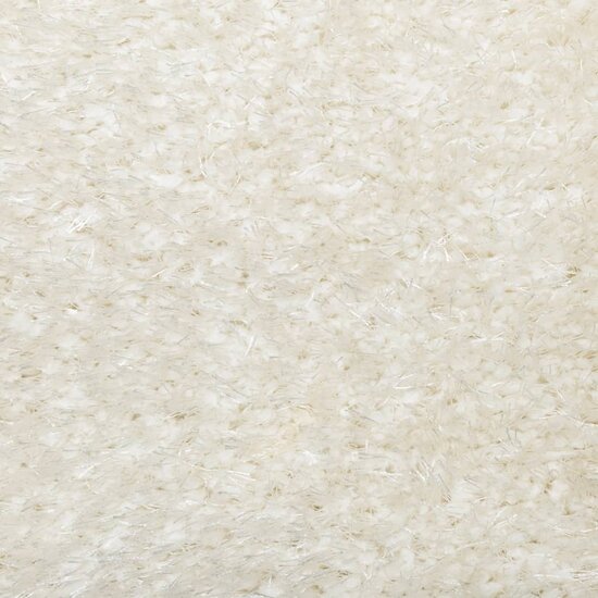 Vloerkleed Istan Hoogpolig Glanzend Kleurig 80 x 150 cm Cr&egrave;me