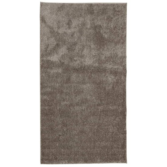 Vloerkleed Istan Hoogpolig Glanzend 80 x 150 cm Grijs