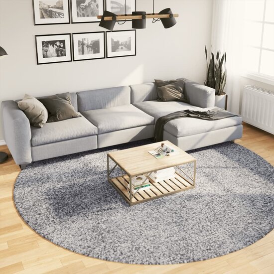 Vloerkleed PAMPLONA shaggy hoogpolig modern &Oslash; 280 cm blauw