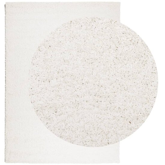 Vloerkleed PAMPLONA shaggy hoogpolig modern 200x280 cm cr&egrave;me