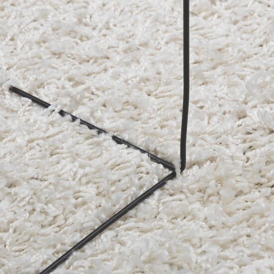 Vloerkleed PAMPLONA shaggy hoogpolig modern 200x280 cm cr&egrave;me