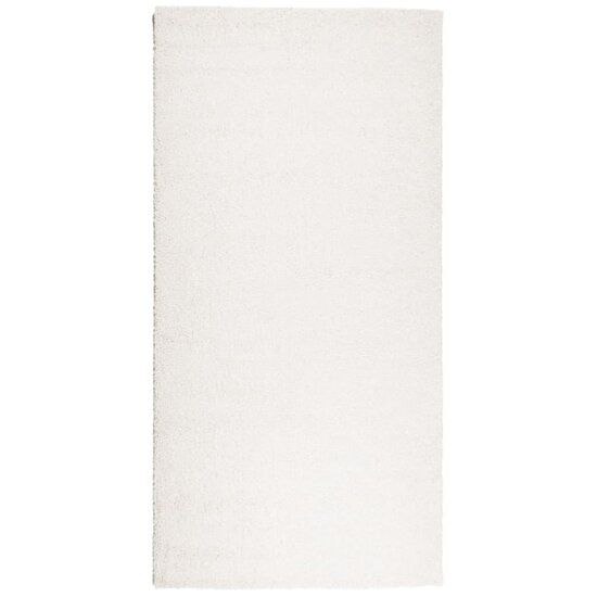 Vloerkleed PAMPLONA shaggy hoogpolig modern 100x200 cm cr&egrave;me