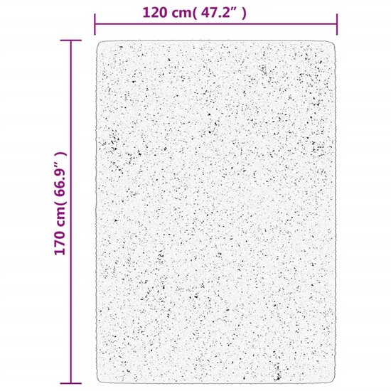 Vloerkleed PAMPLONA shaggy hoogpolig modern 120x170 cm groen