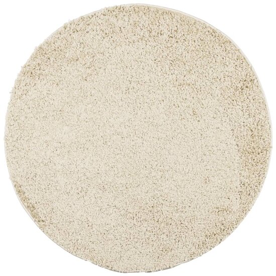 Vloerkleed PAMPLONA shaggy hoogpolig modern &Oslash; 100 cm goudkleur