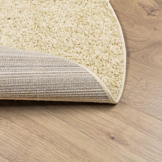 Vloerkleed PAMPLONA shaggy hoogpolig modern &Oslash; 100 cm goudkleur