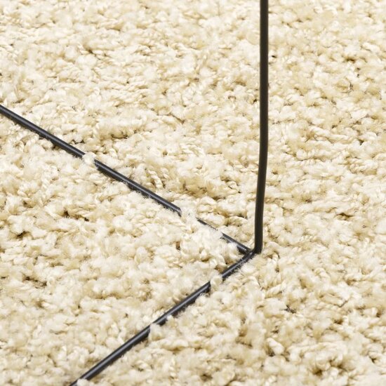 Vloerkleed PAMPLONA shaggy hoogpolig modern &Oslash; 100 cm goudkleur