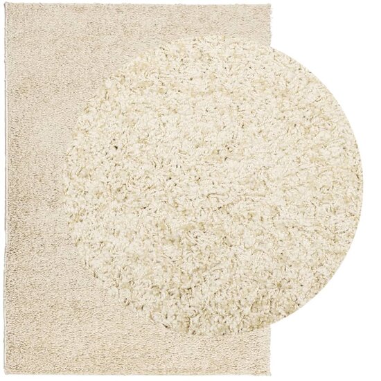 Vloerkleed PAMPLONA shaggy hoogpolig modern 200x280 cm goud